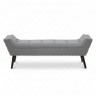 Alea Grey Fabric Bench