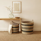 Arles Black Stripes Seagrass Baskets