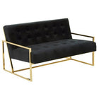 Azalea Two Seat Black Velvet Sofa