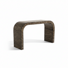 Bambusa Bamboo Inlay Curved Console Table