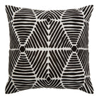 Bosie Ozella Black And White Square Embroidered Cushion