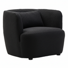 Bruge Textured Black Curved Chair
