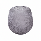 Colbie Medium Embossed Grey Glass Vase