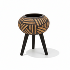 Darnell Natural And Black Tapered Planter