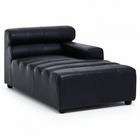 King Right Arm Leather Modular Chaise