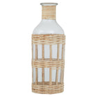 Kuta Natural Cane and Glass Large Vase