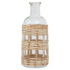 Kuta Natural Cane and Glass Small Vase