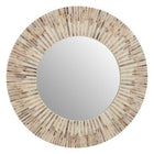Palu Natural Shell Round Wall Mirror
