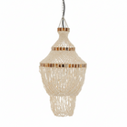 Palu Natural White and Amber Shell Pendant Light
