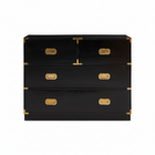 Sarter Four Drawer Black Mango Wood Chest