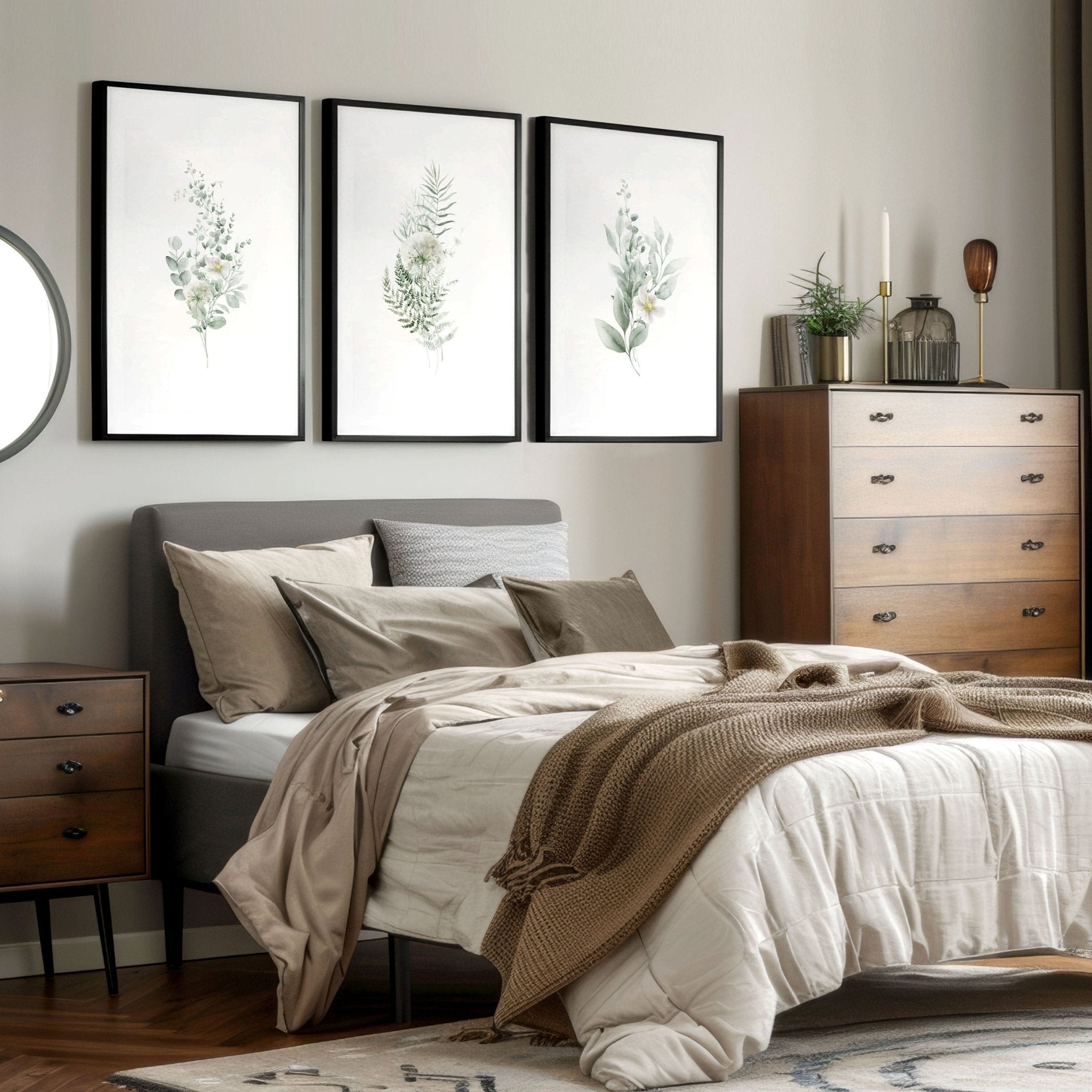 Set Of Botanical Prints - Set of 3 wall art prints