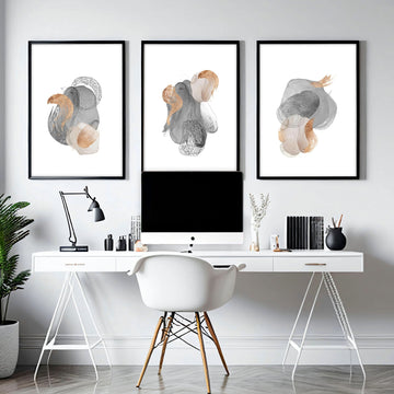 Prints for the office | set of 3 framed wall art