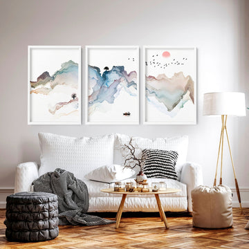 Sunset Wall Art prints | set of 3 wall art prints