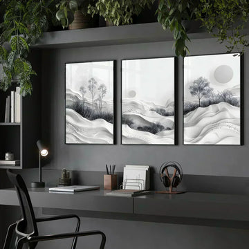 7 Tips to transform Your Home office decor with Calming Wall Art - About Wall Art