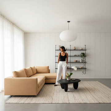 Using wall art to define decorating style in a stylish, thoughtfully curated home interior