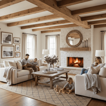 Farmhouse Living Room Ideas for Cosy, Rustic Style - About Wall Art
