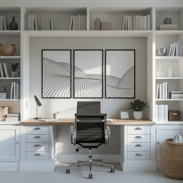 How I Use Wall Art to Create a Calm and Productive Home Office - About Wall Art