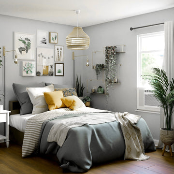 How to Decorate a Small Bedroom: 10 Space-Saving Tips and Tricks - About Wall Art