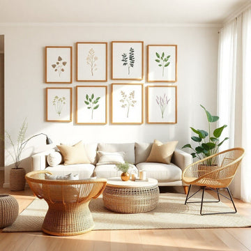 How to Design a Calm Living Room Art Wall Display - About Wall Art