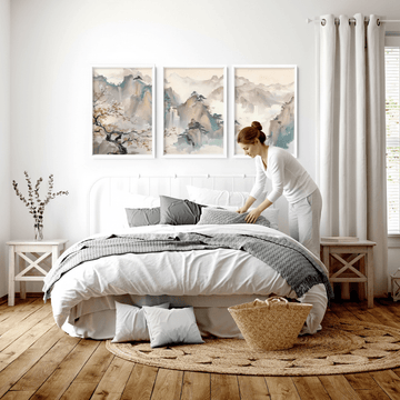 Wall Art Above Bed: Choosing the Perfect Master Bedroom Piece - About Wall Art