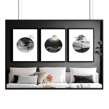Black & White Wall Decor for Living Room - About Wall Art