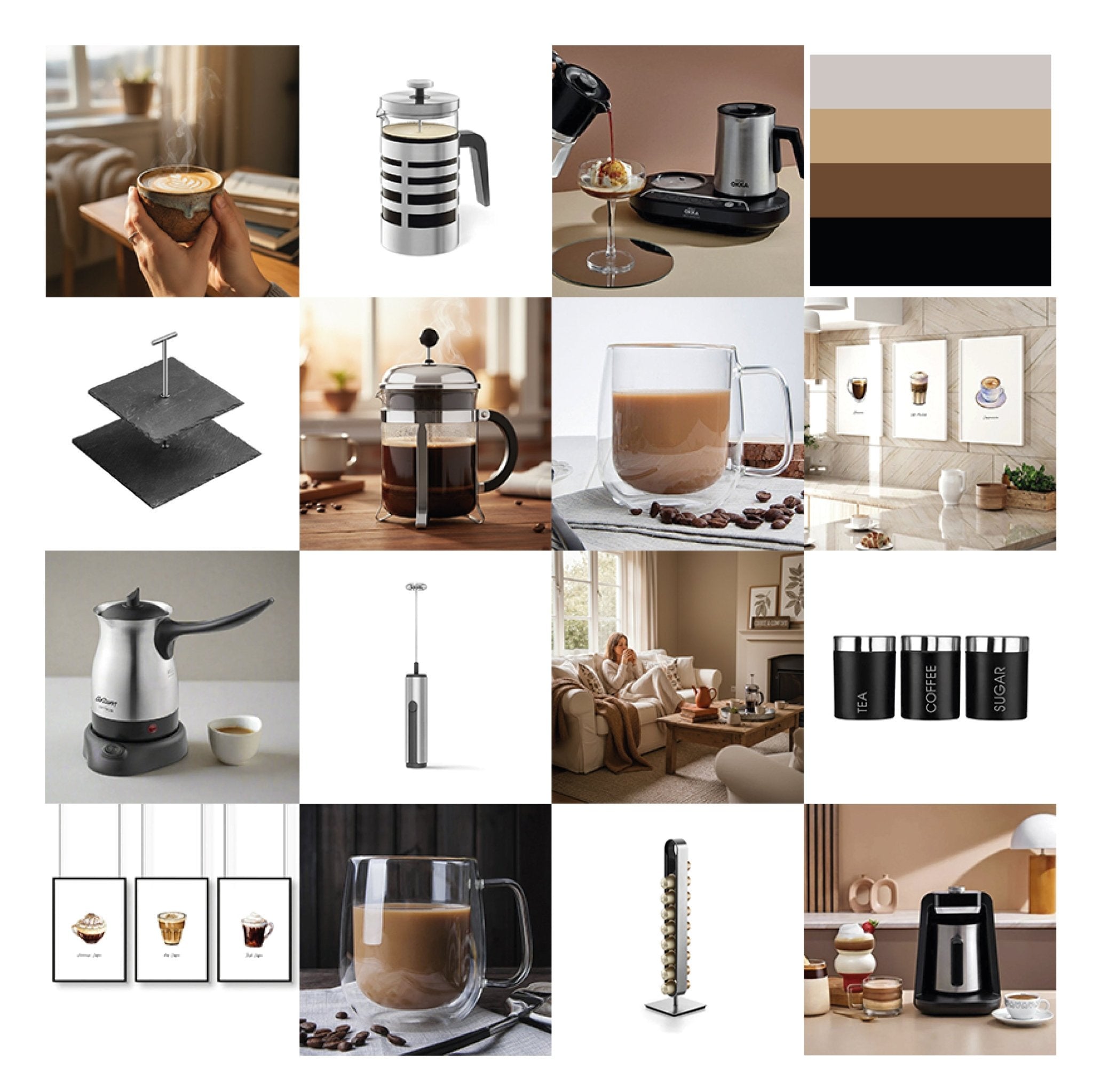 Coffee house interior design with warm tones and cozy cafe atmosphere