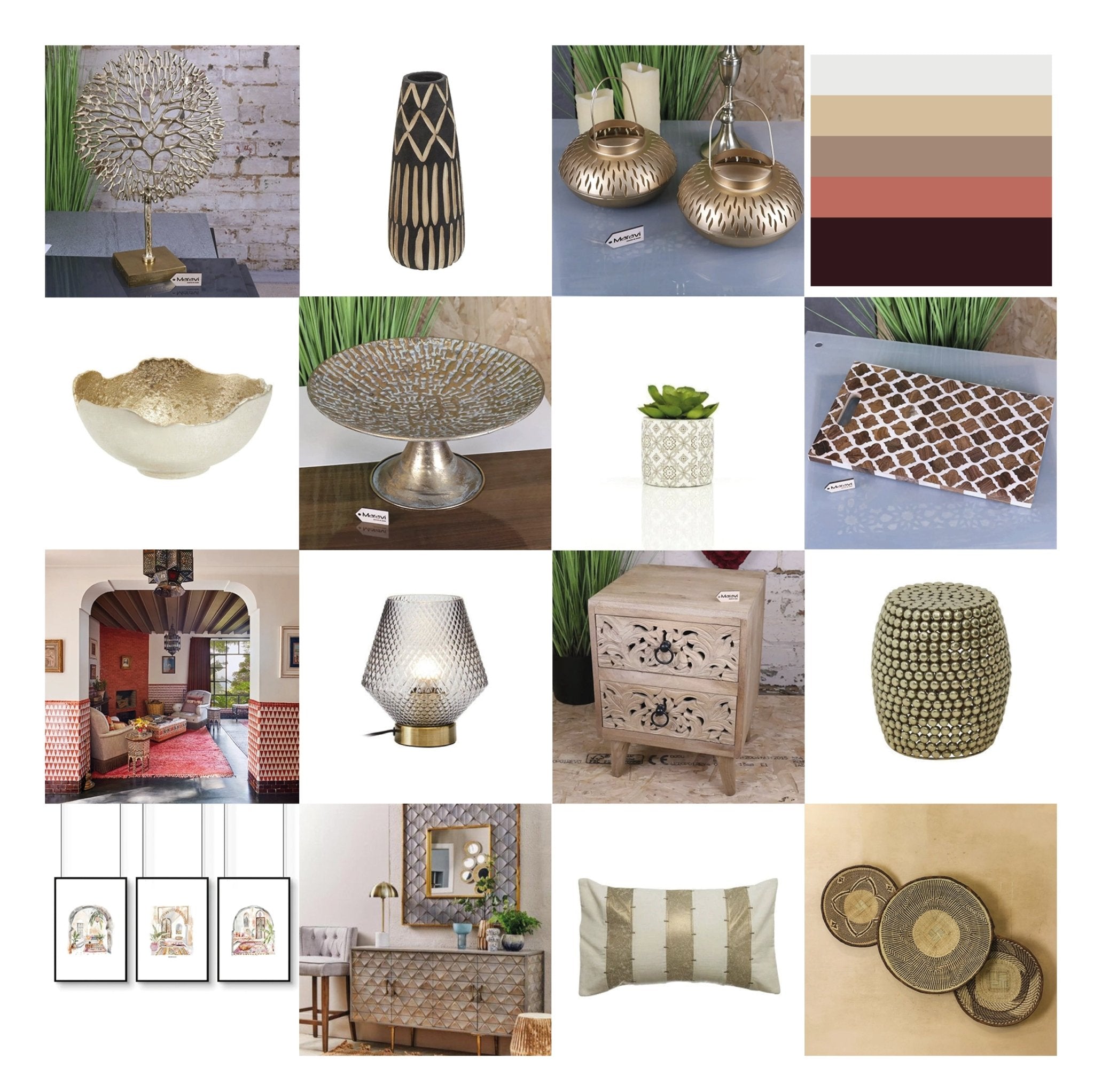 Moroccan interior design with intricate patterns and exotic North African style