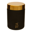 Liberty Black Enamel Finish Tea Canister