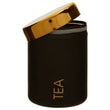 Liberty Black Enamel Finish Tea Canister