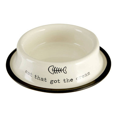 Adore Pets 0.4Ltr Cat That Got The Cream Bowl