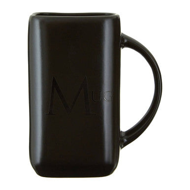 Black Text Mug
