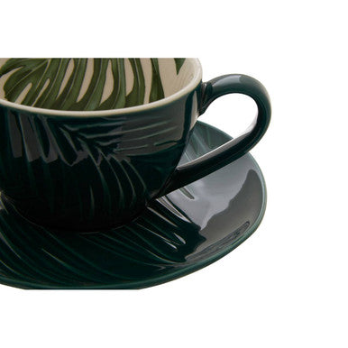 Bali Dark Green Cup And Saucer