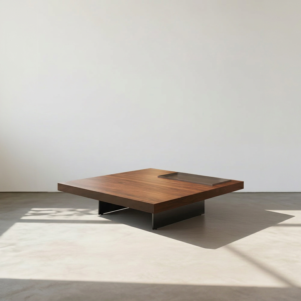 1. Alma wooden coffee table in sunlight
