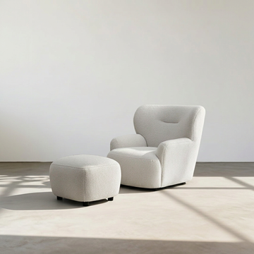 1. Carmen armchair and footstool in sunlight