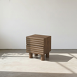 1. Clancy wooden bedside table in sunlight