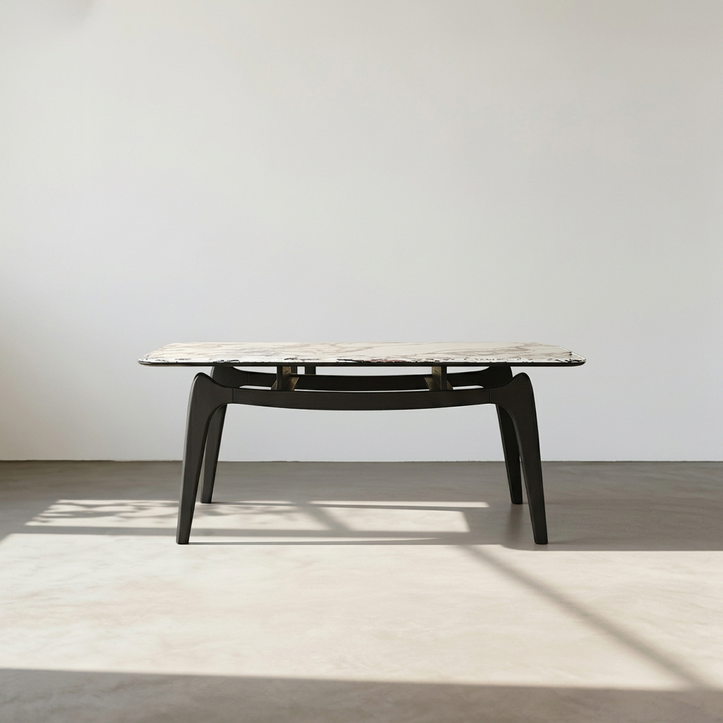 1. Dobson dining table in sunlight
