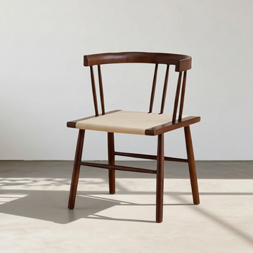 1. Eenoch brown dining chair in sunlight