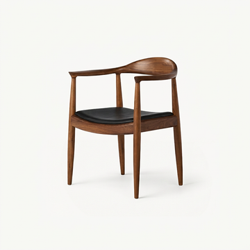 1. Kennedy dark oak dining chair on a white background