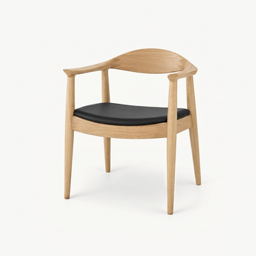 1. Kennedy light oak dining chair on a white background