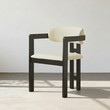 1. Sara black dining chair in sunlight