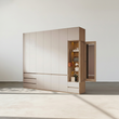 1. Tiwari wardrobe with illuminated side cabinet in sunlight