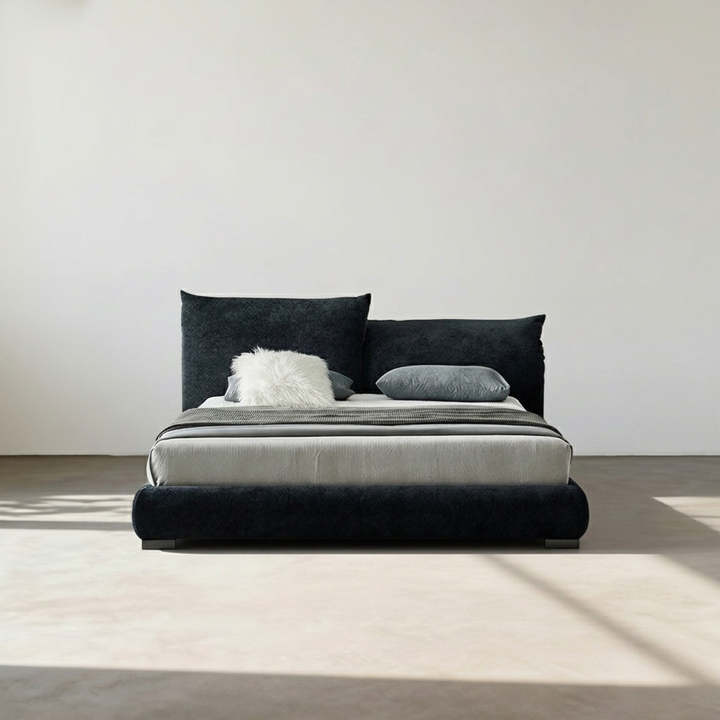 1. Zuri corduroy bed in a sunlit setting