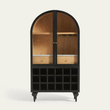 10. Akhtar Pahlavi black wine cabinet on a white background