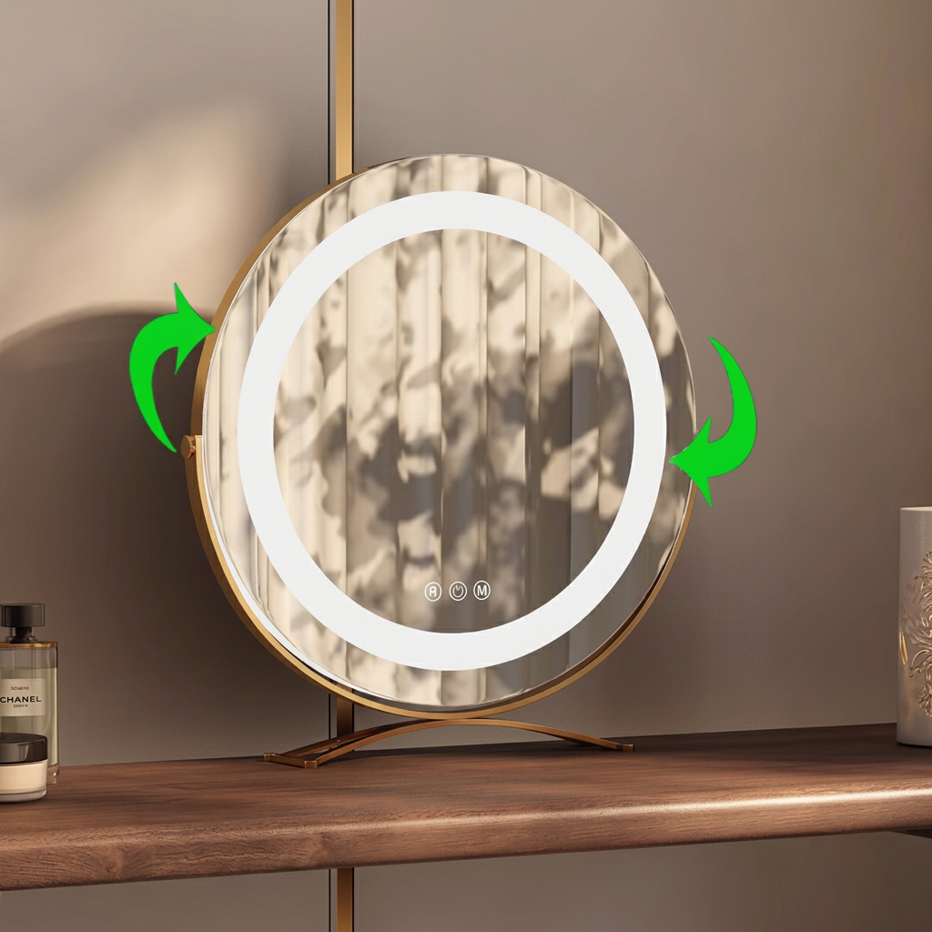 10. Harding illuminated mirror rotation detail