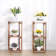 10 Pot Bamboo Plant Stand for In/Outdoor, Bonsai Flower Display, Shelf Holder Rack, Stylish