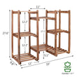 10 Pot Bamboo Plant Stand for In/Outdoor, Bonsai Flower Display, Shelf Holder Rack, Stylish