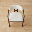 10. Sara brown dining chair curved backrest viewed from above