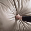 10. Viktor upholstered headboard softness demonstration