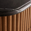 11. Ava black marble top and fluted wood detail