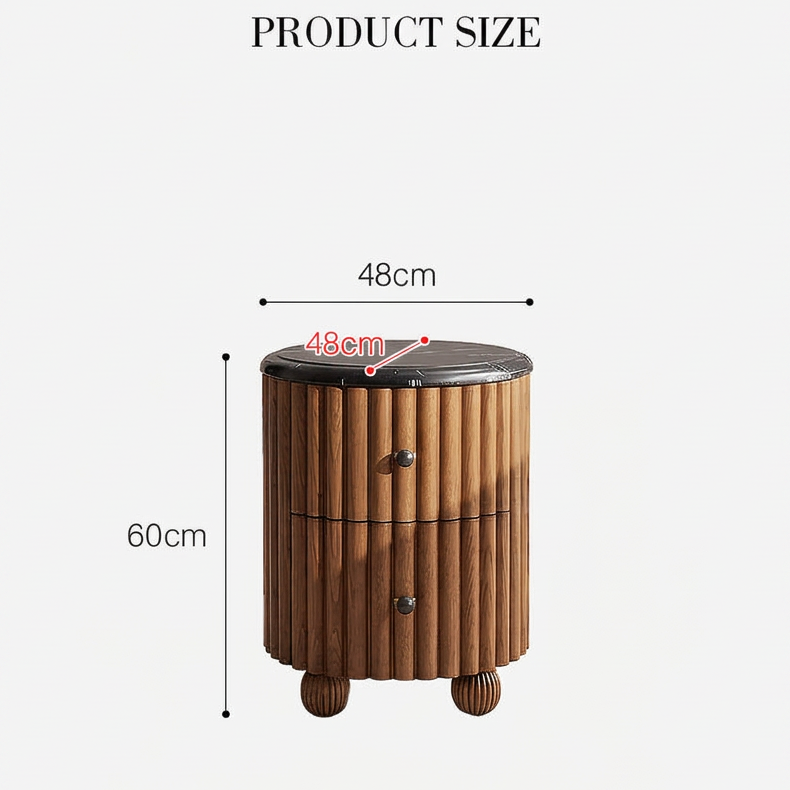 11. Ava Luxe bedside table original dimensions diagram
